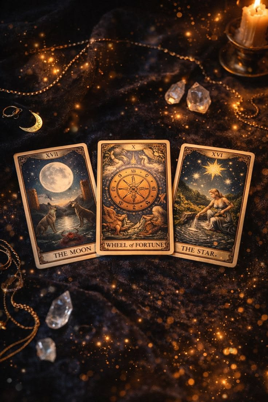 Three mystical tarot cards — Tarot Reading Advanced Course
