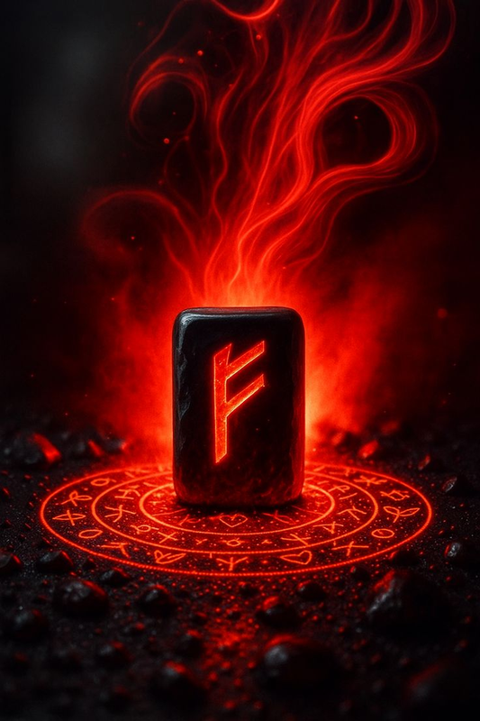 Glowing rune stone — Runes Reading Course